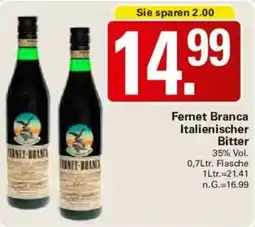 WEZ Fernet Branca Italienischer Bitter Angebot