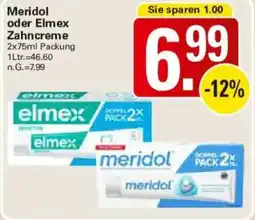 WEZ Meridol oder Elmex Zahncreme Angebot
