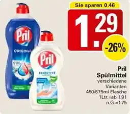 WEZ Pril Spülmittel Angebot