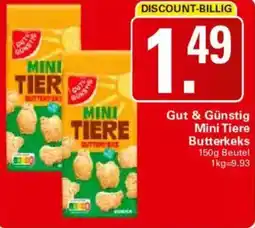 WEZ Gut & Günstig Mini Tiere Butterkeks Angebot