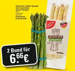 WEZ Deutscher weißer Spargel oder spanischer grüner Spargel Angebot