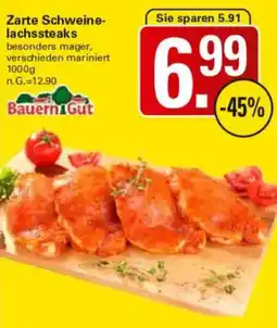 WEZ Zarte Schweinelachssteaks Angebot