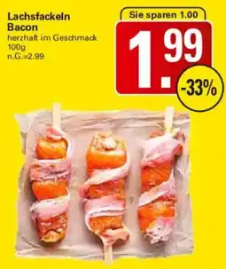 WEZ Lachsfackeln Bacon Angebot