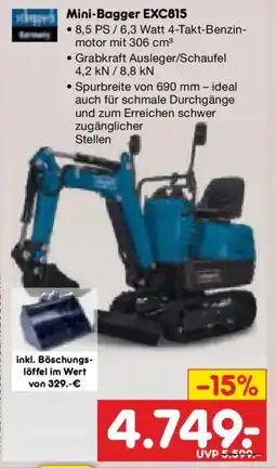 Netto Marken-Discount Mini-Bagger EXC815 Angebot