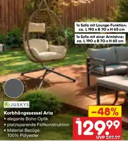 Netto Marken-Discount JUSKYS Korbhängesessel Aria Angebot