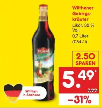 Netto Marken-Discount Wilthener Gebirgskräuter Angebot