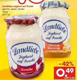 Netto Marken-Discount Landliebe Joghurt auf Frucht Angebot