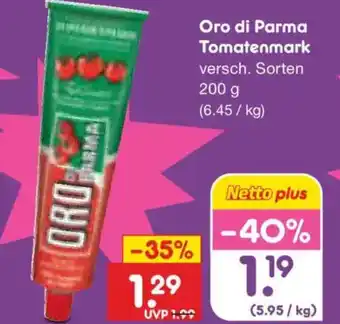 Netto Marken-Discount Oro di Parma Tomatenmark Angebot