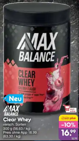 Netto Marken-Discount MAX BALANCE Clear Whey Angebot