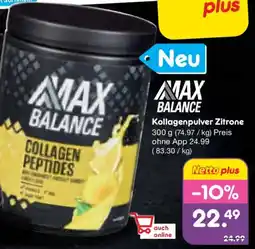 Netto Marken-Discount MAX BALANCE Kollagenpulver Zitrone Angebot