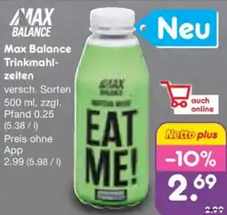 Netto Marken-Discount MAX BALANCE Max Balance Trinkmahlzeiten Angebot