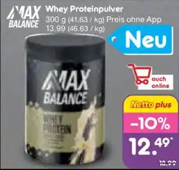 Netto Marken-Discount MAX BALANCE Whey Proteinpulver Angebot