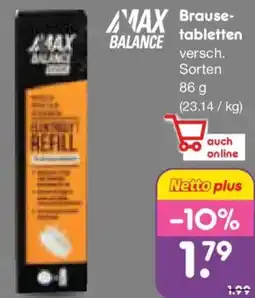 Netto Marken-Discount MAX BALANCE Brausetabletten Angebot