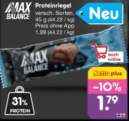 Netto Marken-Discount MAX BALANCE Proteinriegel Angebot