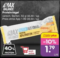 Netto Marken-Discount MAX BALANCE Proteinriegel Angebot