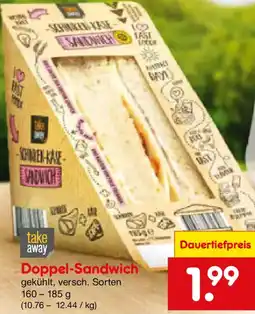 Netto Marken-Discount take away Doppel-Sandwich Angebot