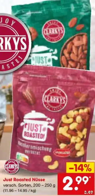 Netto Marken-Discount CLARKYS Just Roasted Nüsse Angebot