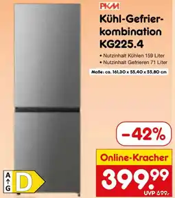 Netto Marken-Discount PKM Kühl-Gefrierkombination KG225.4 Angebot
