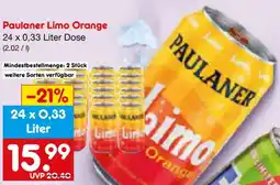 Netto Marken-Discount Paulaner Limo Orange Angebot