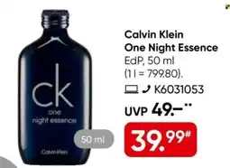 Galeria Calvin Klein One Night Essence EdP Angebot