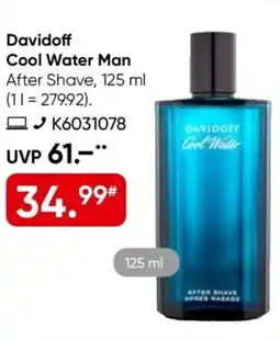 Galeria Davidoff Cool Water Man After Shave Angebot