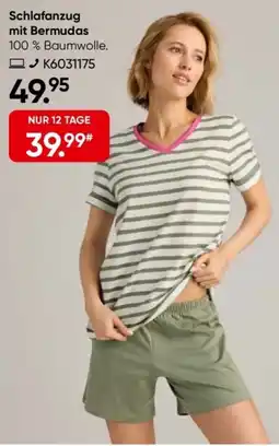 Galeria Schlafanzug mit Bermudas Angebot