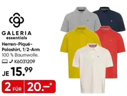 Galeria GALERIA essentials Herren-Piqué- Poloshirt, 1/2-Arm Angebot