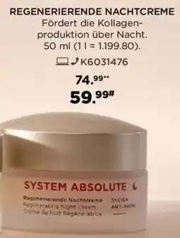 Galeria ANNEMARIE BORLIND Regenerierende nachtcreme Angebot