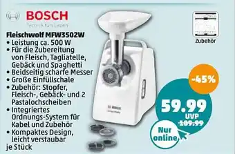 PENNY Bosch Fleischwolf Mfw3502w Angebot