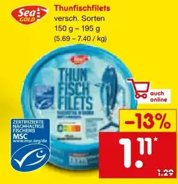 Netto Marken-Discount Seagold Thunfischfilets Angebot