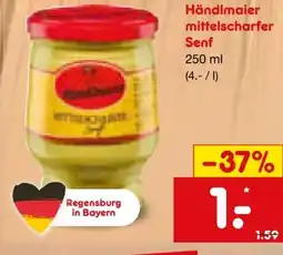 Netto Marken-Discount Händlmaier's Mittelscharfer Senf Angebot