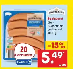 Netto Marken-Discount Hofmaier Bockwurst Angebot