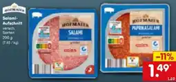 Netto Marken-Discount Hofmaier Salami-Aufschnitt Angebot