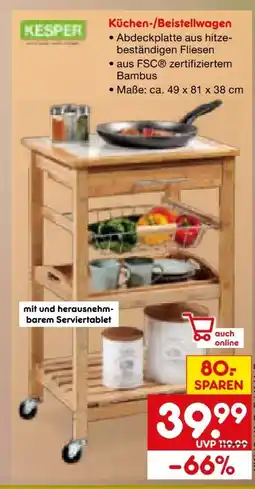 Netto Marken-Discount Kesper Küchenwagen Angebot