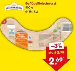 Netto Marken-Discount Hofmaier Geflügelfleischwurst Angebot