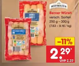 Netto Marken-Discount Hofmaier Berner Würstl Angebot