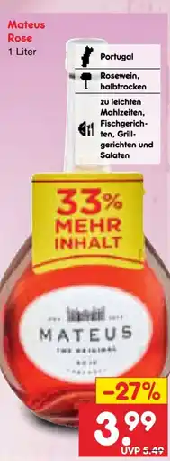 Netto Marken-Discount Sogrape Vinhos Mateus Roséwein Angebot