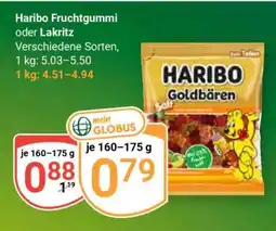 Globus Haribo Fruchtgummi oder Lakritz Angebot