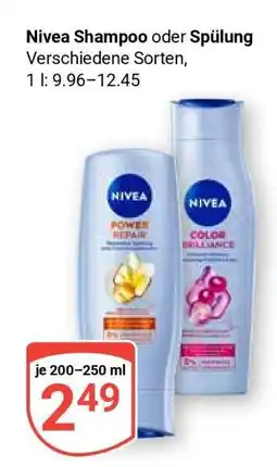 Globus NIVEA Shampoo oder Spülung Angebot