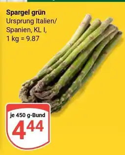 Globus Spargel grün Angebot