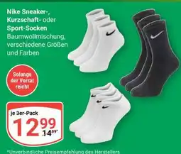 Globus Nike Sneaker-, Kurzschaft- oder Sport-Socken Angebot