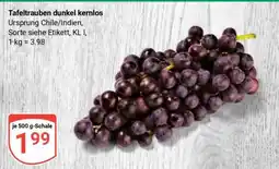 Globus Tafeltrauben dunkel kernlos Angebot