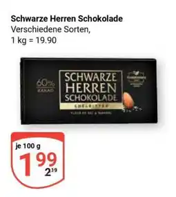 Globus Schwarze Herren Schokolade Angebot