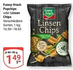 Globus Funny-frisch Popchips oder Linsen Chips Angebot