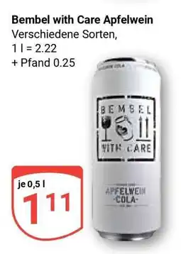 Globus Bembel with Care Apfelwein Angebot