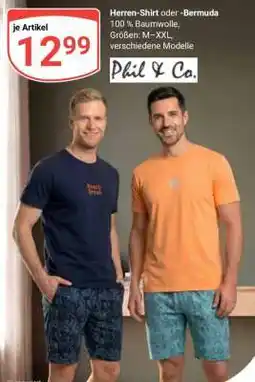 Globus Herren-Shirt oder -Bermuda Angebot