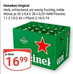 Globus Heineken Original Angebot