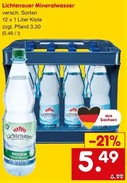 Netto Getränke Discount Lichtenauer Mineralwasser Angebot