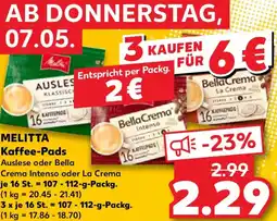 Kaufland MELITTA Kaffee-Pads Angebot