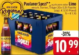 E-Center Paulaner Spezi oder Limo Angebot